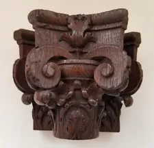 Genuine Orig. Carved Oak Capital from RMS AQUITANIA. From 1950 salvage auction