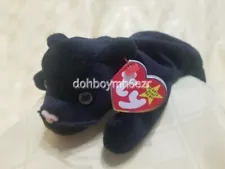 Ty Beanie Babies Baby Velvet Black Panther Cat stuffed animal 1995