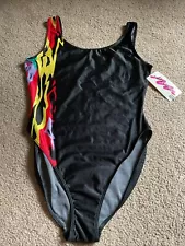 Danskin Spandex DANCE Leotard Vintage 80s Workout Bodysuit Nwt Medium, 1987