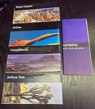 Lot of 5 National Park Maps BRYCE CANYON CANYONLANDS JOSHUA TREE ARCHES Camping