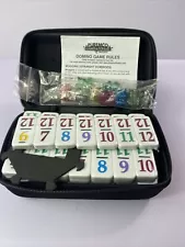 Puremco Mexican Train Domino Set Dominoes and Trains and Center Piece w/ Case