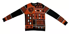 Chicago Bears NFL sweater ugly winter men's L orange team game day Christmas