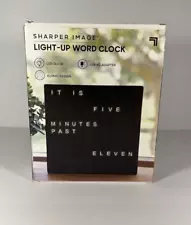 Sharper Image Word Clock with LED Light Display-Excellent Condition