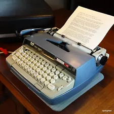 New ListingSmith-Corona Electra 110 typewriter w/case + fresh ribbon, working perfectly.