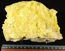 BIG! Bright YELLOW! Sulfur Crystal Cluster From El Desierto Mine Bolivia 874gr