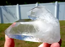 Sizzlin Water Clear QUARTZ Penetrator Crystal Point with Record Keepers For Sale