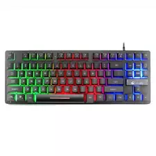 87 Key USB E-sports Wired Game Keyboard Rainbow Backlight Mechanical Keypads k16