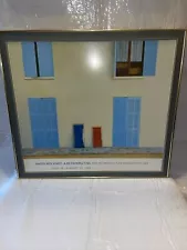 David Hockney A Retrospective Two Deckchairs 1988 Museum Poster Framed 36” X 32”