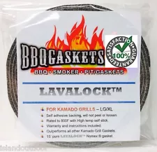 LavaLock for Komodo Kamado Grill Grey Lid Gasket High Temp fits all sizes