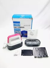 Mini Heat Press Machine for Caps Hats & T-Shirts, 200W 110V, Easy Temp Control