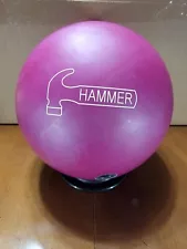 Hammer Magenta Urethane Overseas Bowling Ball 15lb Used