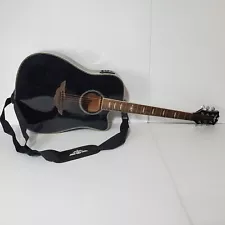 Acoustic Electric Urban Guitar Collection Player By Keith Urban Black With Strap