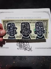 Banksy Currency Graffiti Death NYC US Dollar Money Original Pop Art Andy Warhol