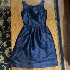 Blue/teal Metallic Alfred Sung Above The Knee Dress Size 2