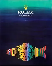 Rolex Submariner Watch REPRINT vintage classic ad 15x19 Poster Luxury wall art