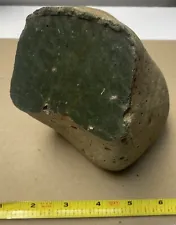 1890g Natural Rough Green Jade Slab Chunk Specimen 4lb 2.6oz