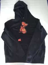 Uniqlo Sweatshirt Mens Large Black Hoodie Pullover Jeff Koons Balloon Dog