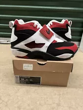 Nike Air Diamond Turf Black Varsity Red Size 10 SUPER CLEAN W/ Box 309434-061