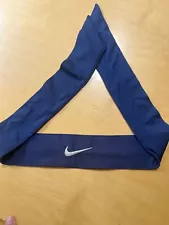 Nike Dri Fit Tie Headband Navy Blue