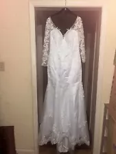 long sleeve lace wedding dress for sale