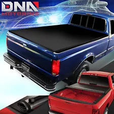 FOR 1973-1998 FORD F150 F250 F350 6.5FT FLEETSIDE BED SOFT ROLL-UP TONNEAU COVER