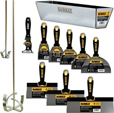 DEWALT Stainless Steel Drywall Taping Knife Set w/ Mixer + Mud Pan | DXTT-3-609