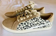 Tennis Shoes Leopard Khaki Tan Back Jordan Women’s Sneaker Shoes Size 7.5 New