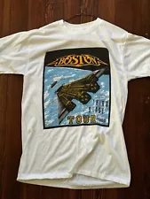 Vintage 1987 Boston Concert Tour T-Shirt Adult XL White Third Stage U.S. Tour