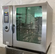 Used Rational Combi Oven Gas SCC102 on Stand from School