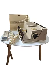 Vintage Sawyer's 500EE Slide Projector & Accessories w/ Rototray Adapter WORKING