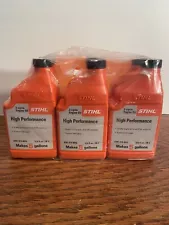 STIHL 6 PACK 12.8oz 2 CYCLE OIL NEW HIGH PERFORMANCE TREATS 5 GALLON GAS