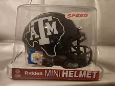 Texas A&M Aggies NCAA Riddell Speed Mini Helmet 2012 Black Hydro New in Box