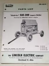 1956 LINCOLN IM-140-E PARTS LIST ~ SHIELD ARC SAE-300 AMPERE WELDER S-7078