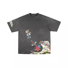 Kanye West Front and Back Graphic Print T-Shirt Black S-3XL