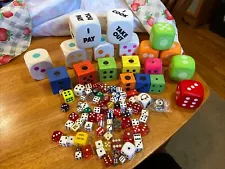 Huge Lot Playing Dice Yahtzee Farkle Plastic Foam