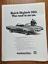 1972 Buick Skylark 350 Ad The Roof is on Us