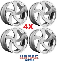 US MAG DESPERADO STAGGERED 20" 22" WHEEL C10 BRUSHED U134 OFFSET INTRO SET OF 4