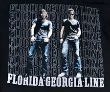 Florida Georgia Line Tour 2013 Black T-Shirt Men's Medium Short Sleeve Graphic