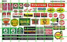 4031 DAVE'S DECALS ASSORTED SMALL GAS OIL & LUBE SHOP SIGNAGE FOR QUONSET HUT KT