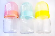 SALE!! 3 pack of NEW 2oz (60ml) Preemie Baby Bottles w/Silicone Nipples