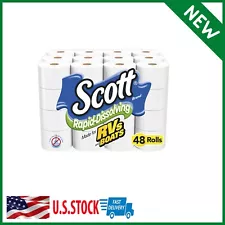 Scott Rapid-Dissolving Toilet Paper, 48 Double Rolls (6 Packs of 8), Sustainable