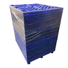 iSonic Nestable Plastic Pallets 40-pack, 40"x48"x5.5" (actual 1000x1200x140 mm)