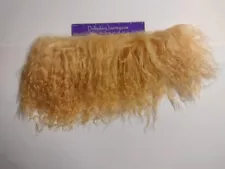 Tibetan Lamb for Doll Hair - Medium Blonde -11" by 2.25" - 2nds Sale