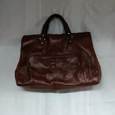 WOW!! LIZ CLAIBORNE~BROWN LEATHER COMPUTER BAG!!