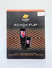 Boost Mobile QualityOne Schok Flip 8GB Black Prepaid Phone SEALED BOX