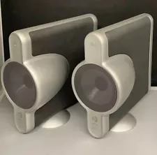 KEF MODEL3 Two-Way Satellite Speakers Pair Model 3 Silver 5ch surround sound.