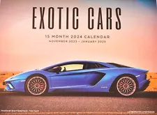 TWO FOR ONE SALE! Exotic Fast Super Cars 2024 CALENDAR Ferrari 488 Lamborghini +