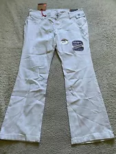 Amethyst Jeans Women Trumpet Original Super Soft Bootcut Jeans White Size 18