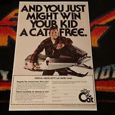 ð ‘75 ARCTIC CAT KITTY CAT Snowmobile Sweepstakes Poster vintage kids sled WIN