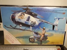 MIB Hasegawa/Minicraft 1/48 HUGHES 500MD CHP Helicopter, Motorcycle and Officer